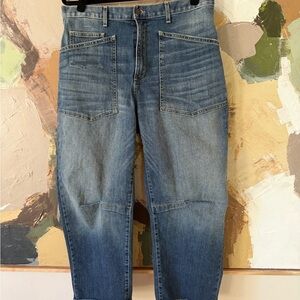 Nili Lotan Shon Utility Patch Pocket Jeans Size 32